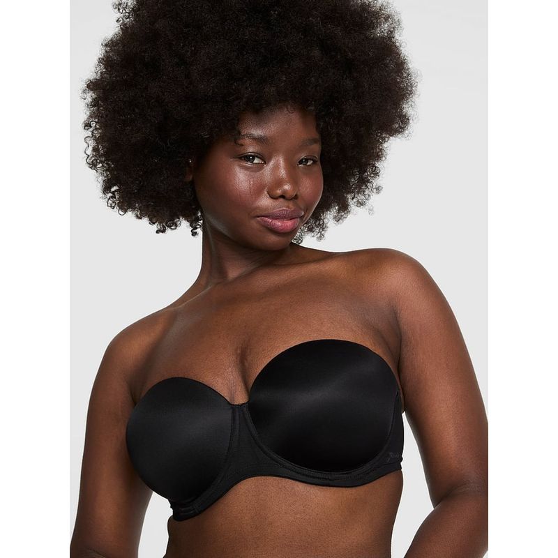 Victoria's Secret Black Wear Everywhere Push-Up Strapless Bra (36B)