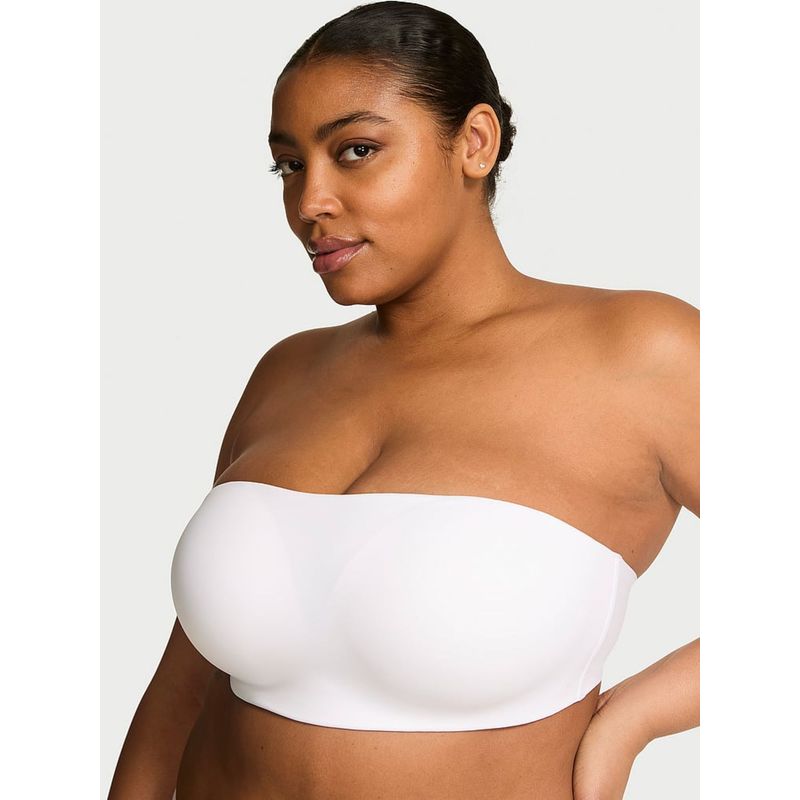 Victoria's Secret White Bare Invisible Perfect Comfort Wireless Push-Up Strapless Bra (34G)