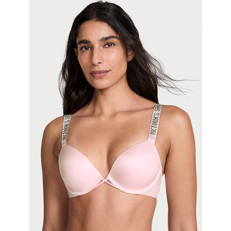 Victoria's Secret Pink Very Sexy Logo Shine Strap Push-Up Bra (34D)