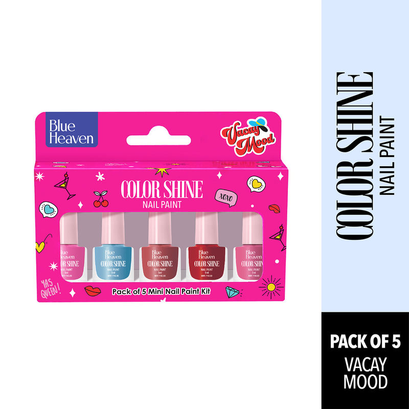 Blue Heaven Color Shine Mini Nail Polish Kit - Vacay Mood