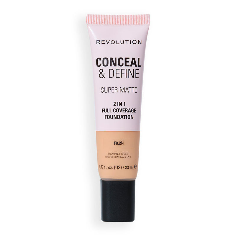 Makeup Revolution Conceal and Define Full Cover Tube Foundation - F8.2N