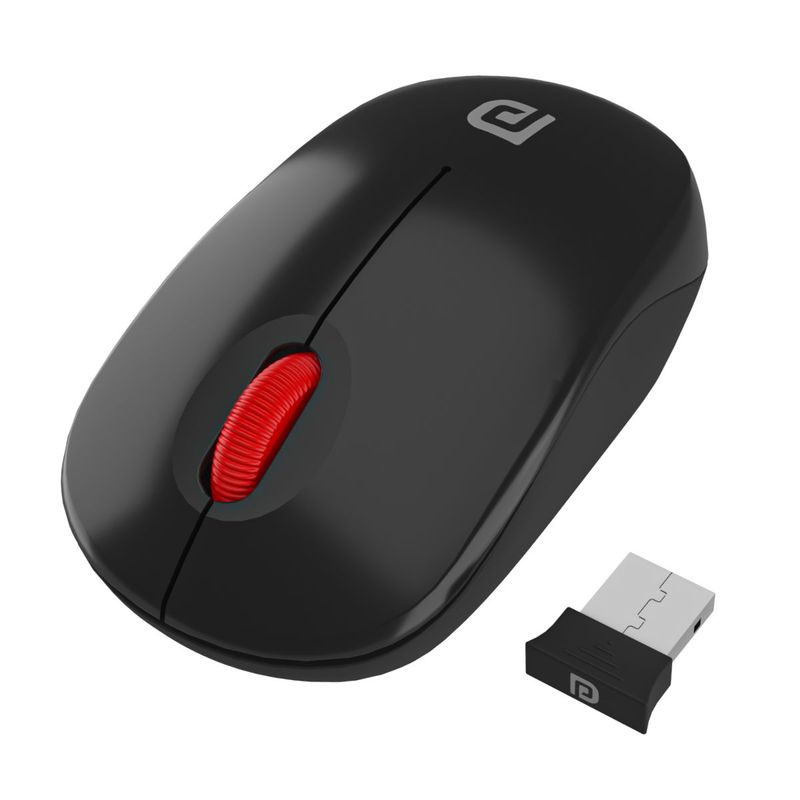 Portronics Toad 12 Wireless 2.4g Optical Mouse With Usb Receiver For Laptop, Computer jet Black 