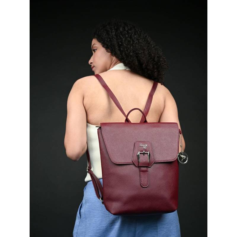 Buy Baggit Franco Maroon Backpack Online