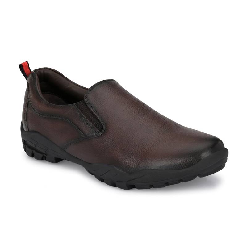 Hitz Men's Brown Leather Slip-On Formal Shoes (UK 10)