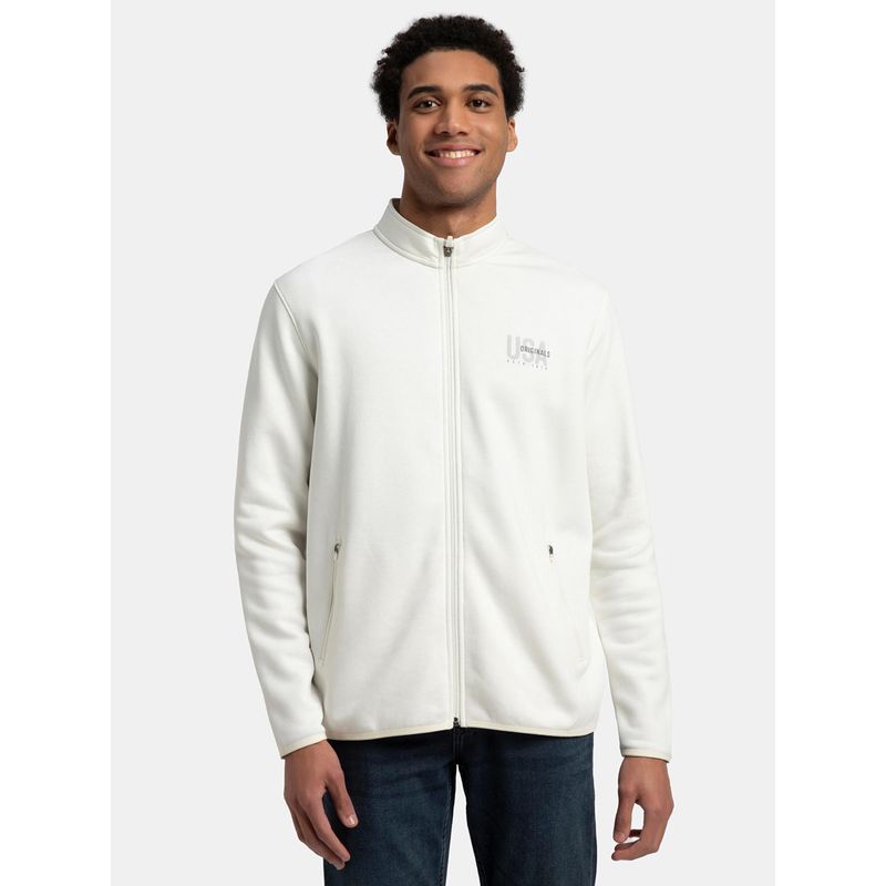 Jockey UM55 Men Super Combed Cotton Rich Fleece Jacket - Cannoli Cream (S)