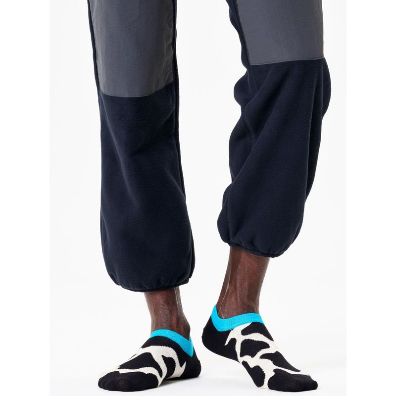 Happy Socks Unisex Black Cow No Show Socks (M)