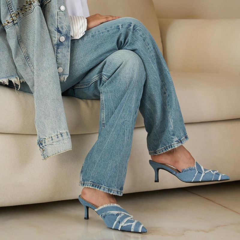 THE CAI STORE Bandaged In Denim Heels (EURO 38)