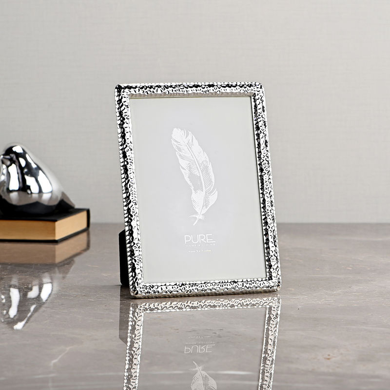 Buy Pure Home + Living Large Textured Silver Tabletop Frame Online