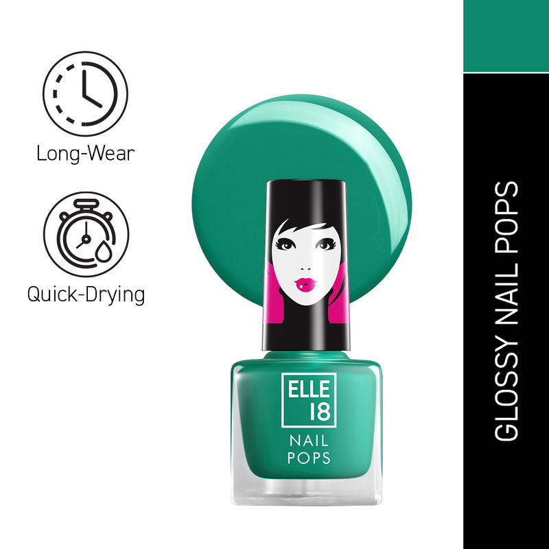 Elle 18 Nail Pops Nail Enamel, Glossy Finish, Quick-drying & Long Wearing - 177