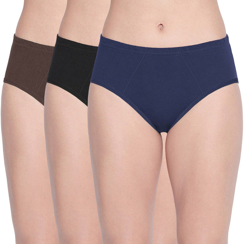 BODYCARE Pack of 3 100% Cotton Classic Panties in Assorted Colors (XL)