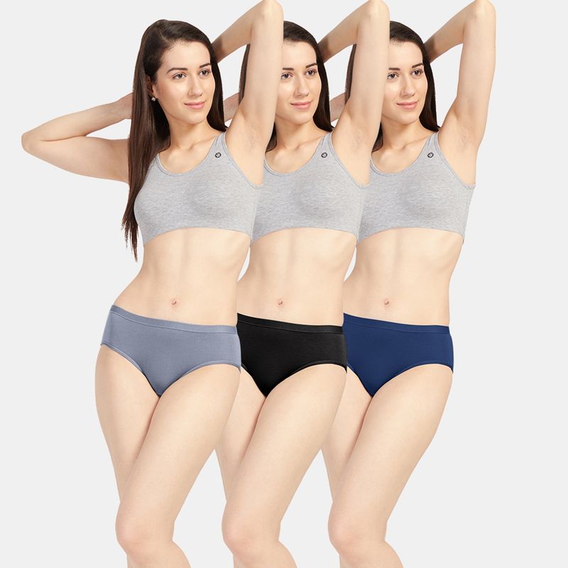 Sonari 3110 Womens Modal Spandex Ultra Soft Panties - Multi-Color (Pack of 3) (XL)