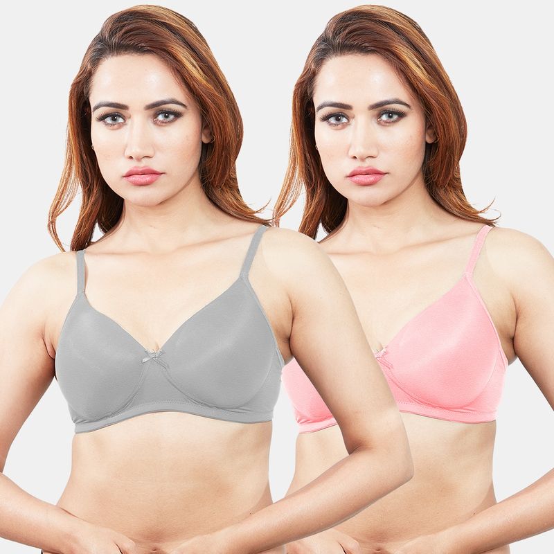 Sonari Coco Womens Padded T-Shirt Bra - Multi-Color (Pack of 2) (32B)