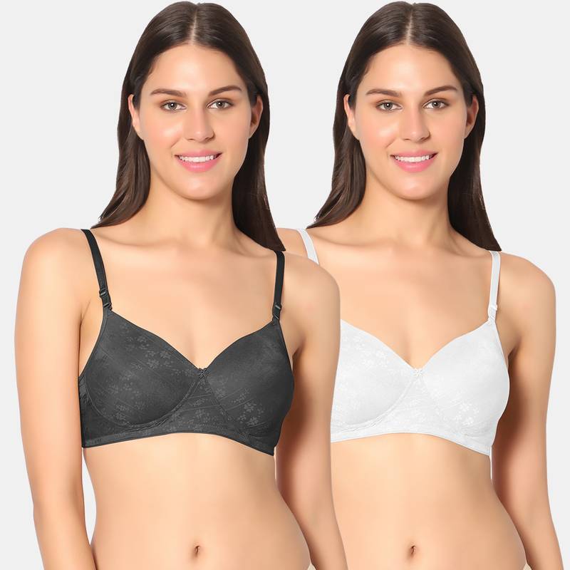 Sonari Womens Padded T-Shirt Bra - Multi-Color (Pack of 2) (30C)
