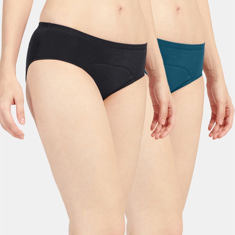 Sonari Sara Period Panties Menstrual Heavy Flow Underwear Leakproof Hipster (Pack of 2) (L)
