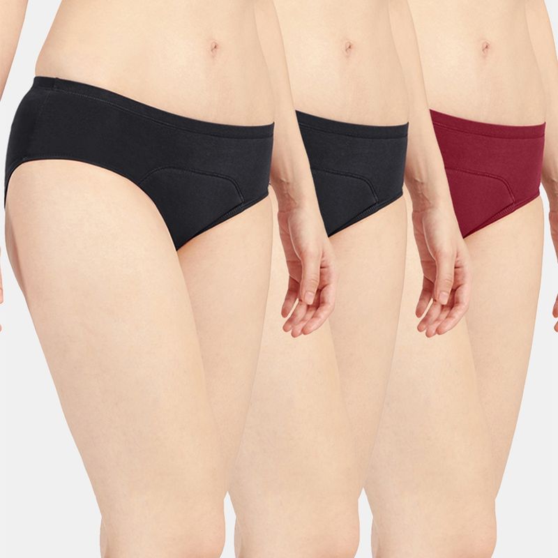 Sonari Sara Period Panties Menstrual Heavy Flow Underwear Leakproof Hipster (Pack of 3) (S)