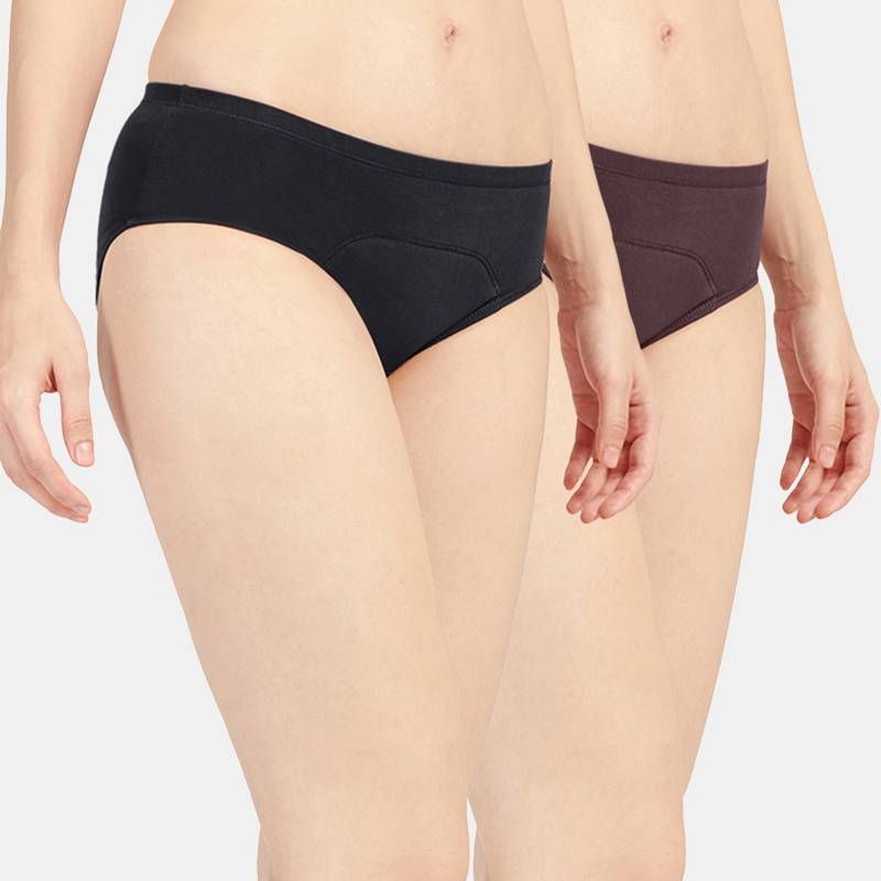 Sonari Sara Period Panties Menstrual Heavy Flow Underwear Leakproof Hipster (Pack of 2) (S)