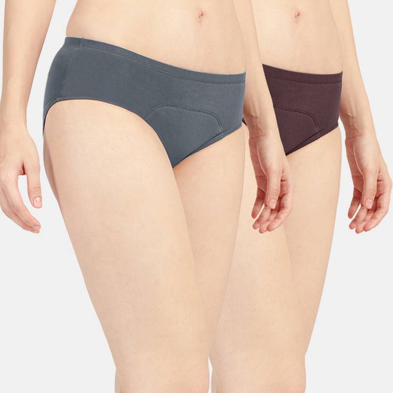 Sonari Sara Period Panties Menstrual Heavy Flow Underwear Leakproof Hipster (Pack of 2) (XL)