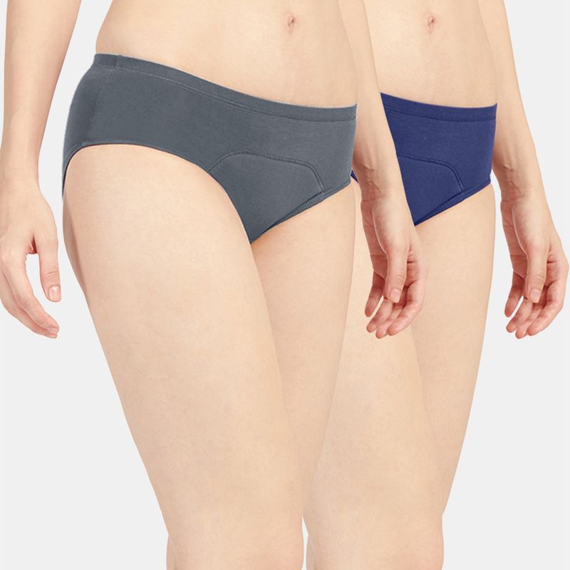 Sonari Sara Period Panties Menstrual Heavy Flow Underwear Leakproof Hipster (Pack of 2) (2XL)