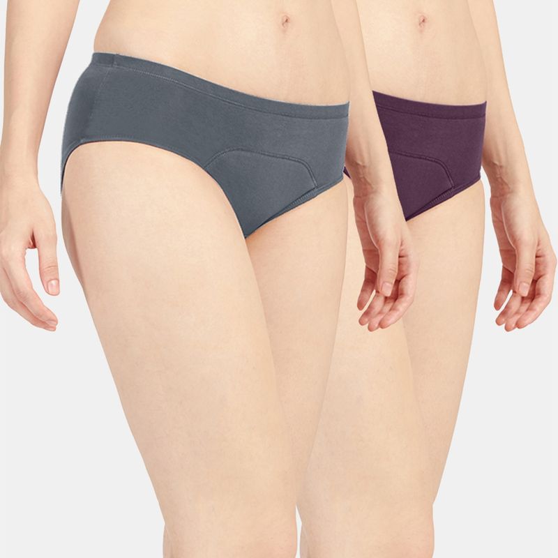 Sonari Sara Period Panties Menstrual Heavy Flow Underwear Leakproof Hipster (Pack of 2) (2XL)