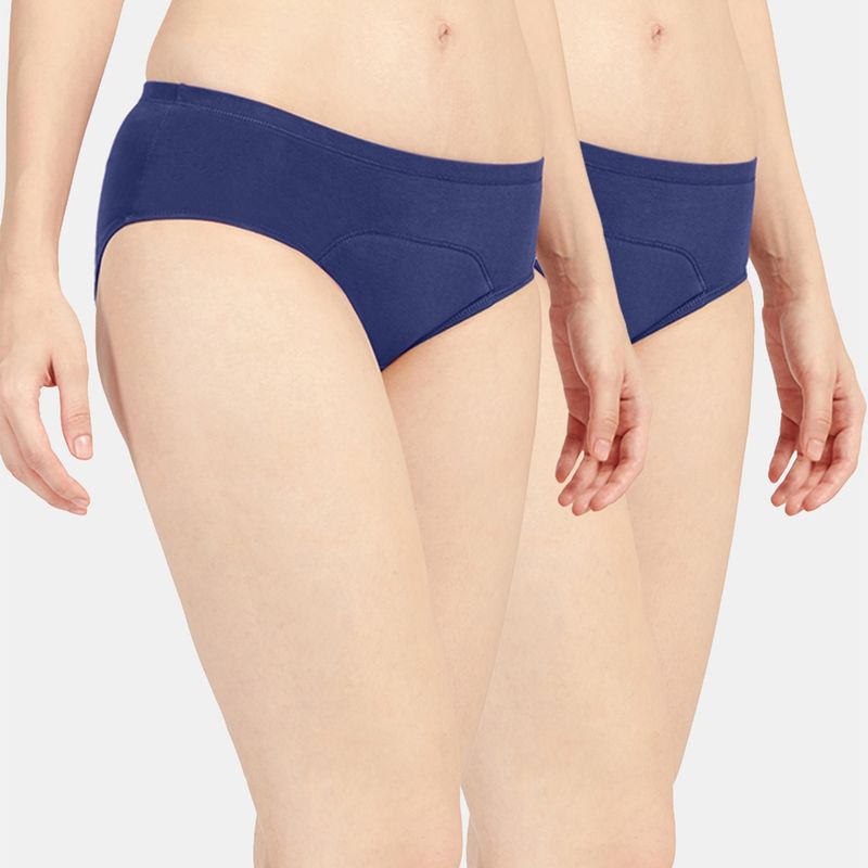 Sonari Sara Period Panties Menstrual Heavy Flow Underwear Leakproof Hipster - Blue (Pack of 2) (3XL)