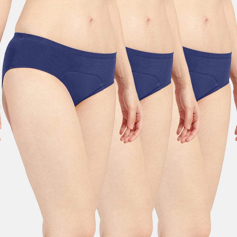 Sonari Sara Period Panties Menstrual Heavy Flow Underwear Leakproof Hipster - Blue (Pack of 3) (S)