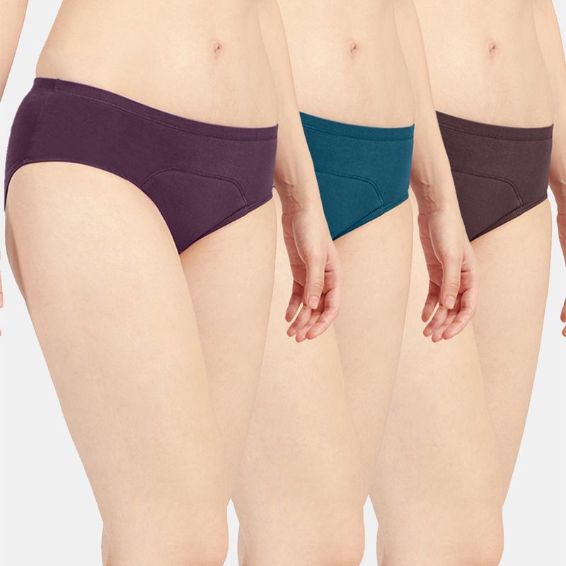 Sonari Sara Period Panties Menstrual Heavy Flow Underwear Leakproof Hipster (Pack of 3) (M)