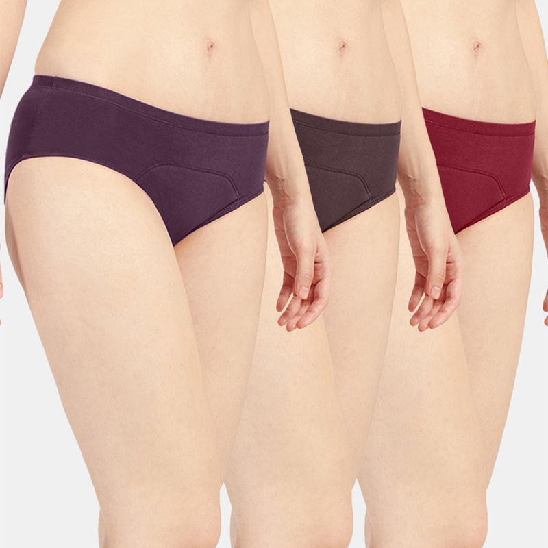 Sonari Sara Period Panties Menstrual Heavy Flow Underwear Leakproof Hipster (Pack of 3) (L)