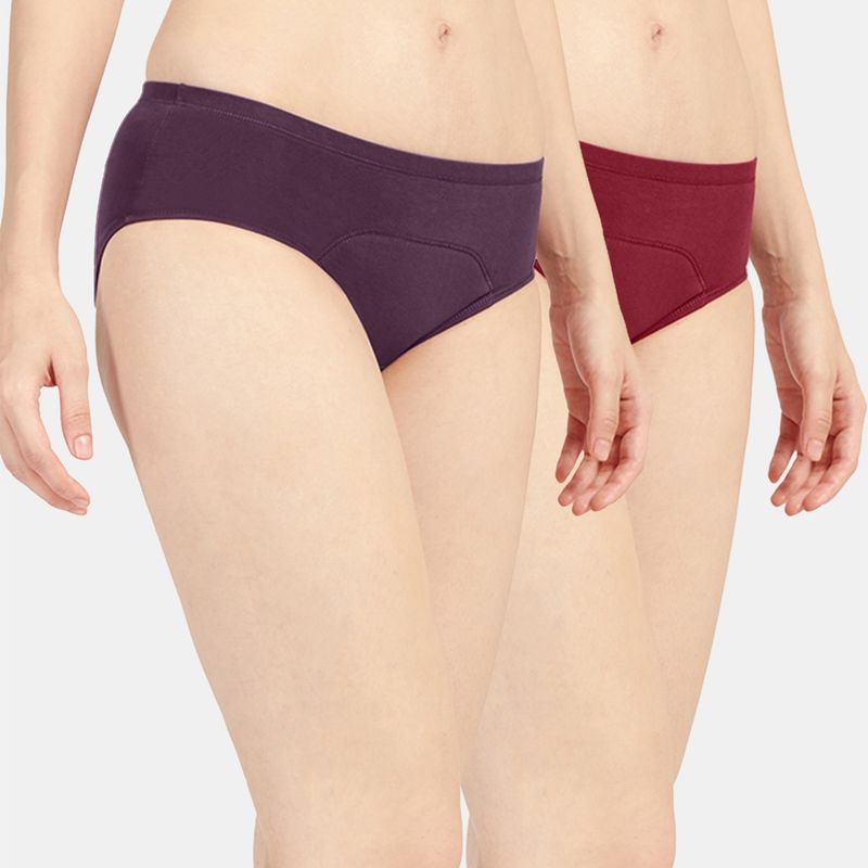 Sonari Sara Period Panties Menstrual Heavy Flow Underwear Leakproof Hipster (Pack of 2) (XL)