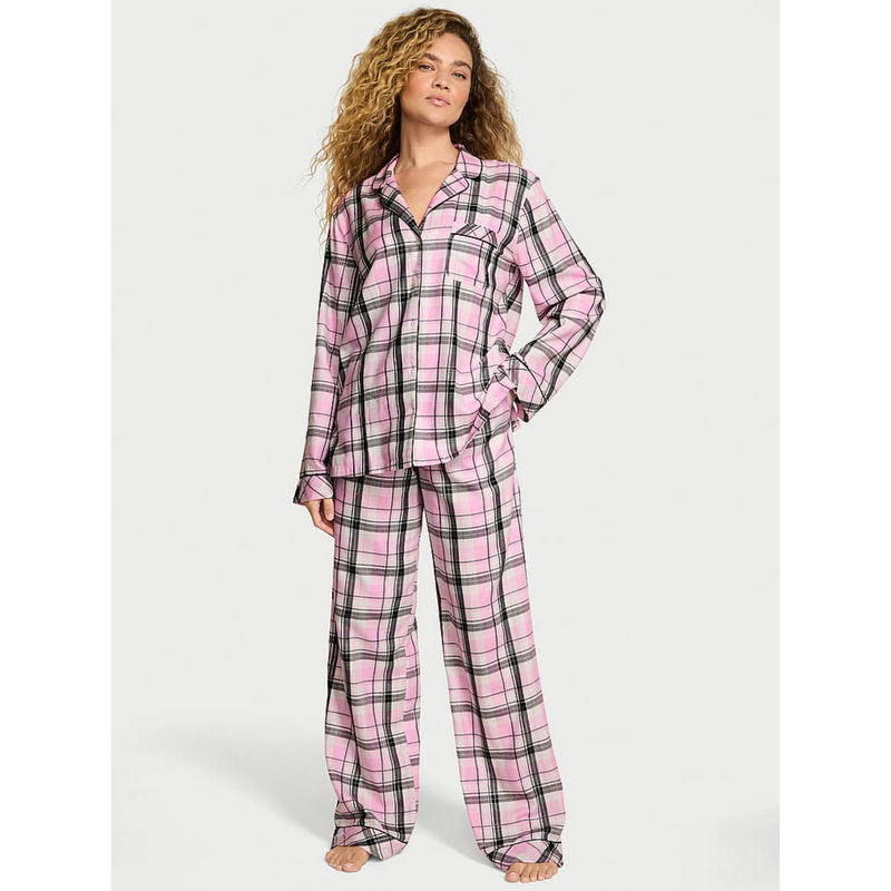 Victoria's Secret Pink Flannel Shirt & Pyjama (M)