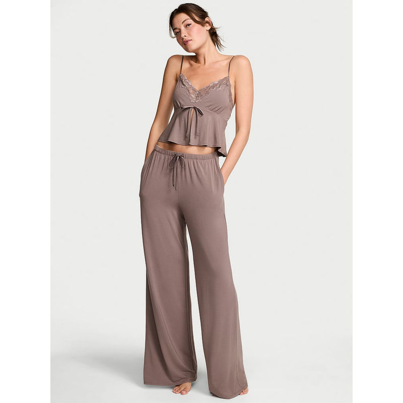 Victoria's Secret Grey Modal Soft Lace-Trim Camisole and Pyjama (S)