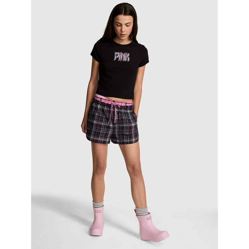 Victoria's Secret Multi-Color Boyfriend Flannel Boxer Shorts (XS)