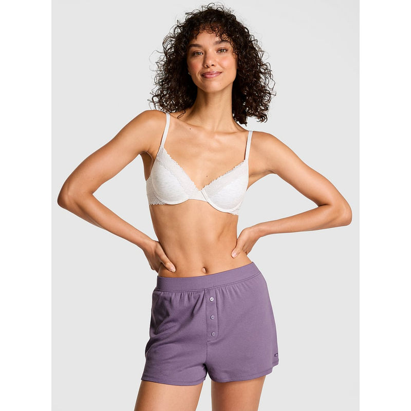 Victoria's Secret Purple Cotton Boxer Shorts (XS)