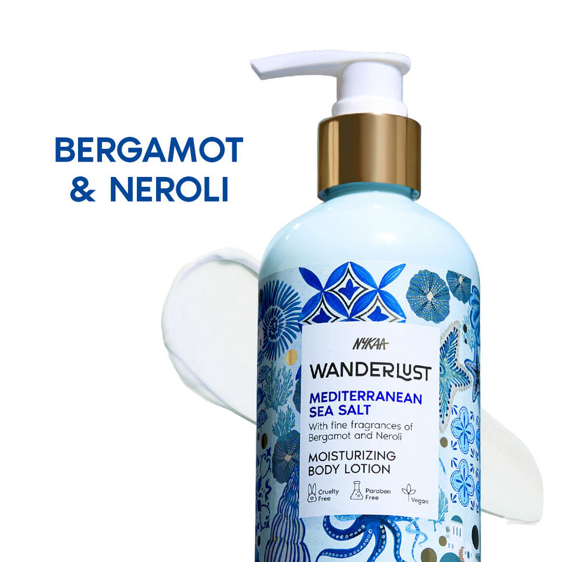 Wanderlust Mediterranean Sea Salt Moisturising Body Lotion with Fresh Aquatic Fragrance