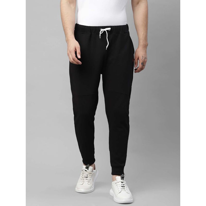 RIGO Men Black Solid Terry Joggers (40)