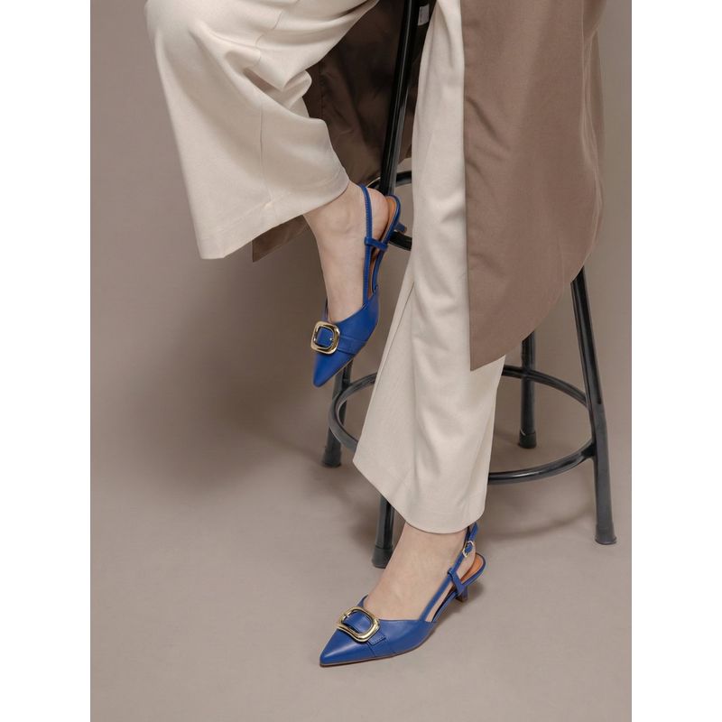 Vizzano Kitten Ankle Strap Sandal Heels Blue (EURO 37)