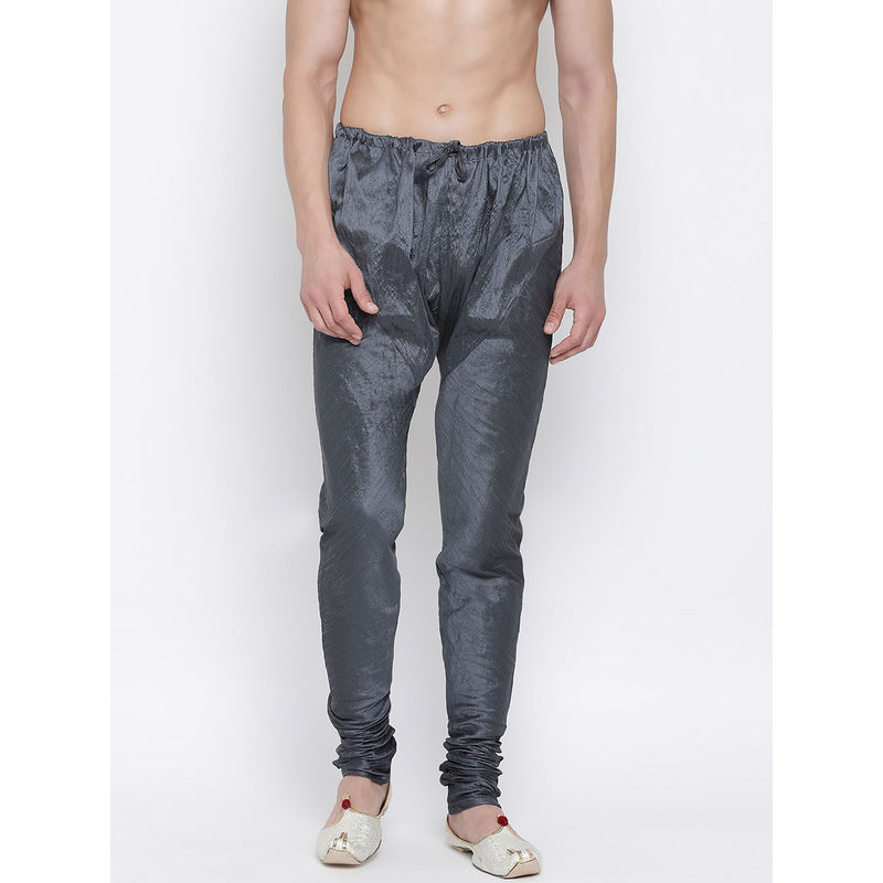 Vastramay Men's Steel Silk Blend Chudidar (L)