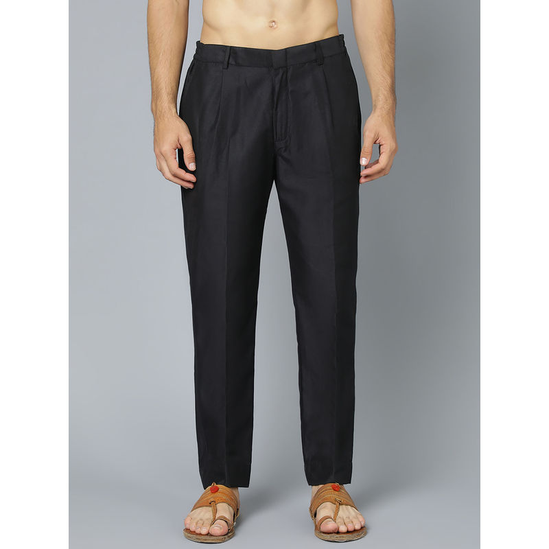 Vastramay Men's Black Viscose Pant Style Pyjama (XL)