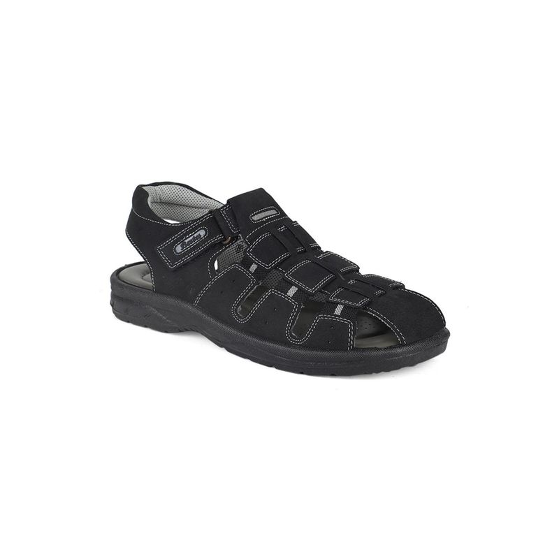 Bata Solid Black Sandals (UK 8)