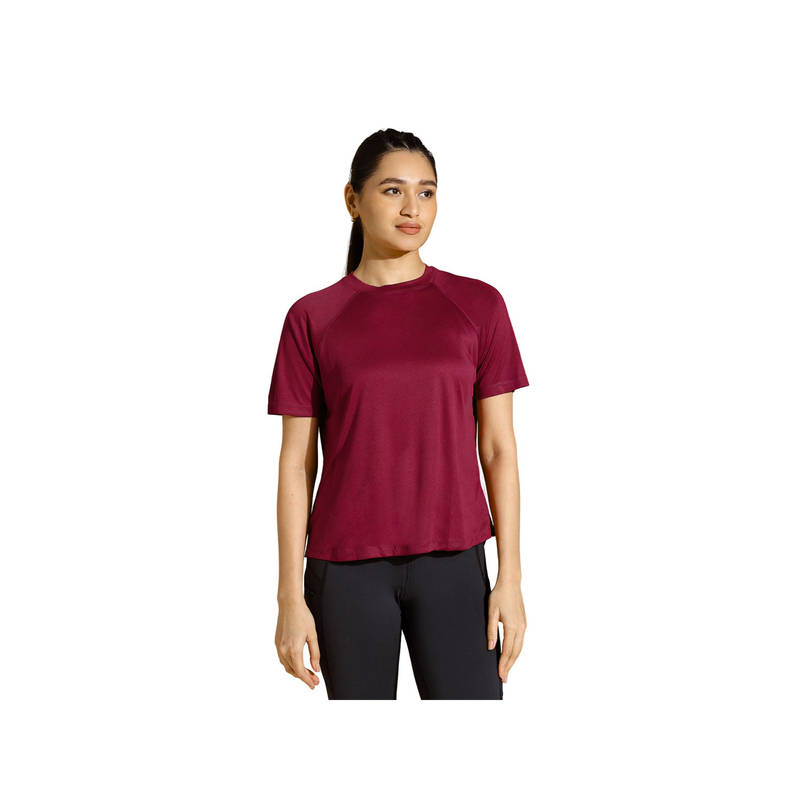 Silvertraq Traqfit Raglan Dark Cherry Maroon T-Shirt (XS)