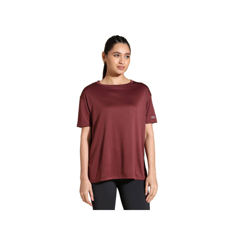 Silvertraq Flowfit Oversized Plum Wine T-Shirt (XS)