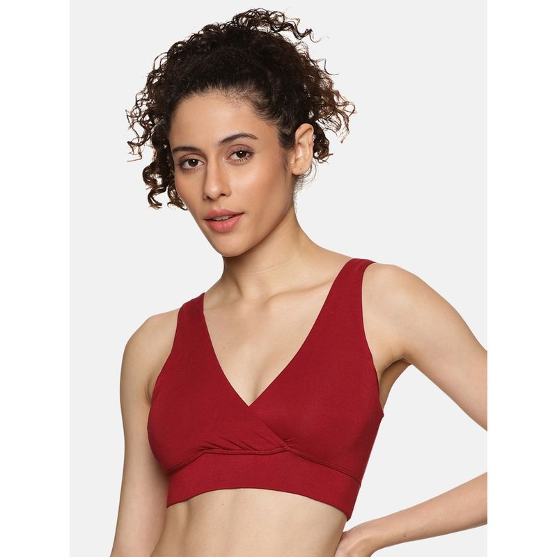 Buy Tailor and Circus Puresoft Anti - Bacterial Beechwood Modal Maternity  Bra- Red online