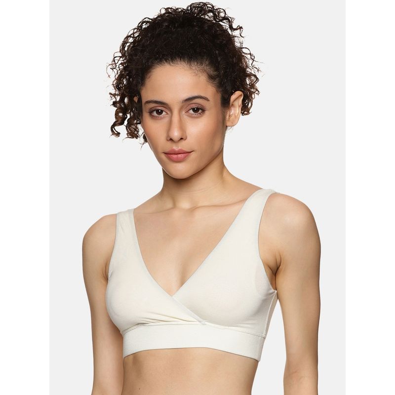 Tailor and Circus Puresoft Anti - Bacterial Beechwood Modal Maternity Bra- White (S)
