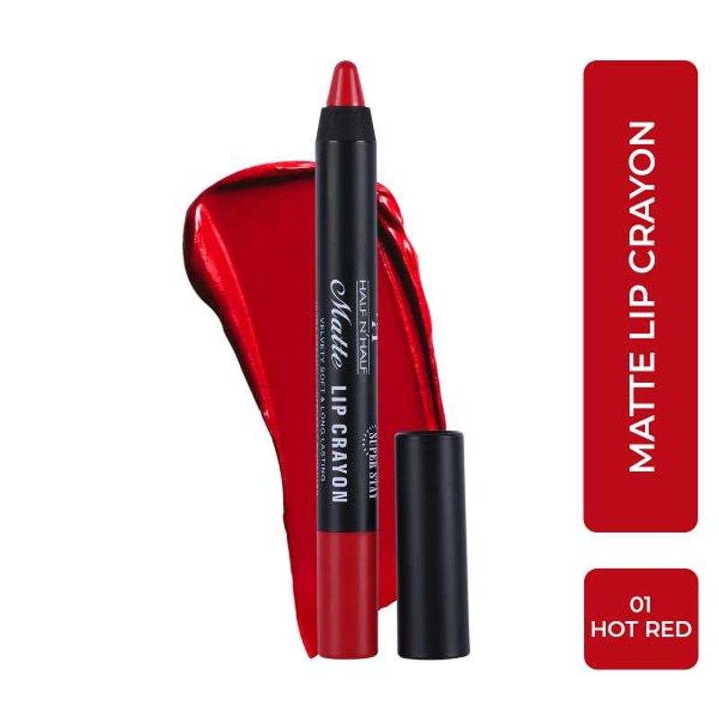 Half N Half Matte Velvet Soft & Long Lasting 24h Super Stay Lip Crayon
