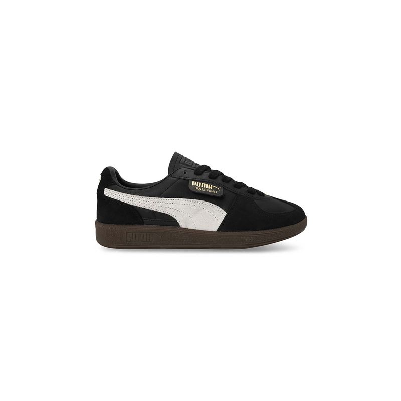Puma Palermo Lth Unisex Black Sneakers (UK 6)