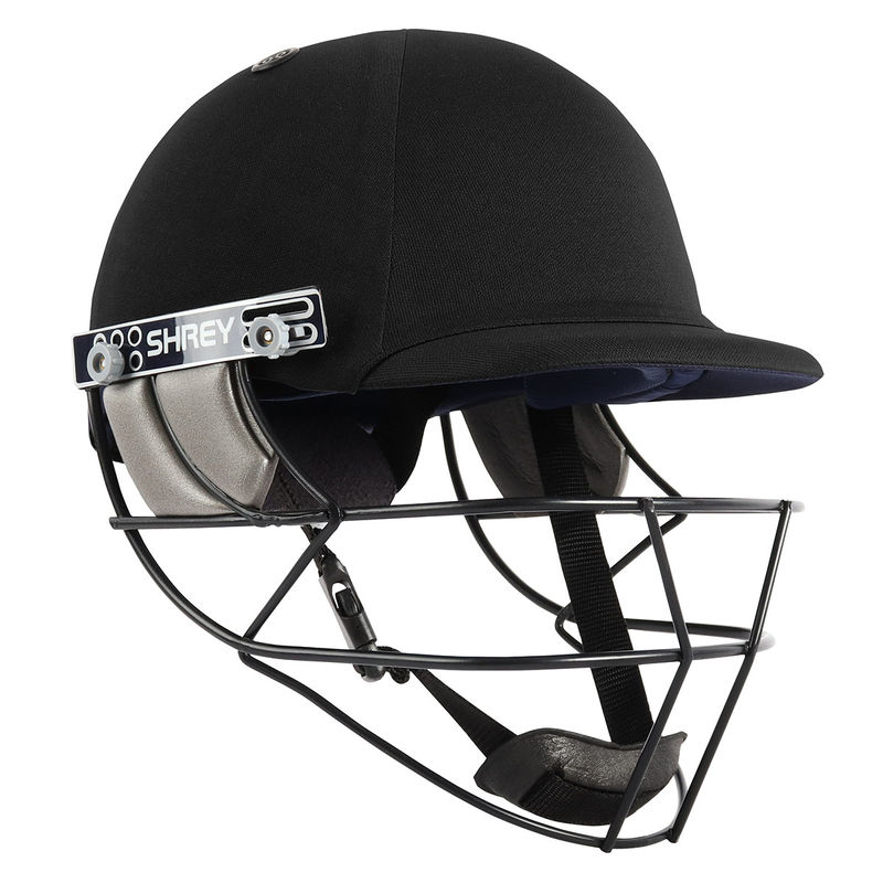 Shrey Premium 2.0 Steel-Black Cricket Helmet (L)