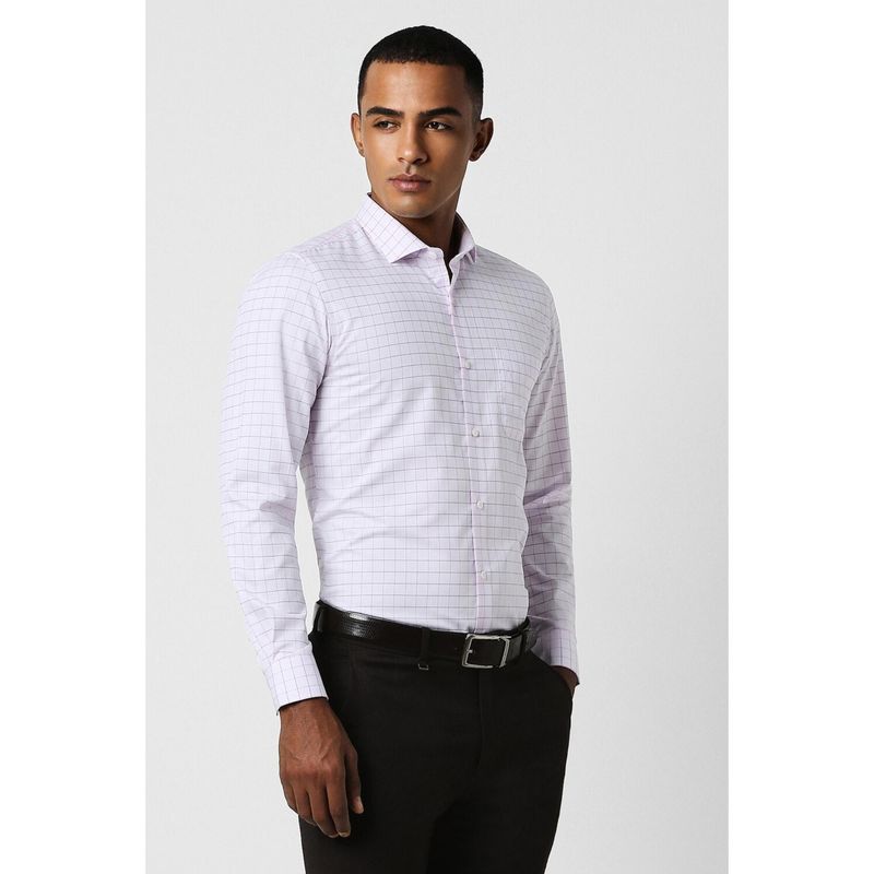 Peter England Men White Slim Fit Formal Full Sleeves Formal Shirt (44)