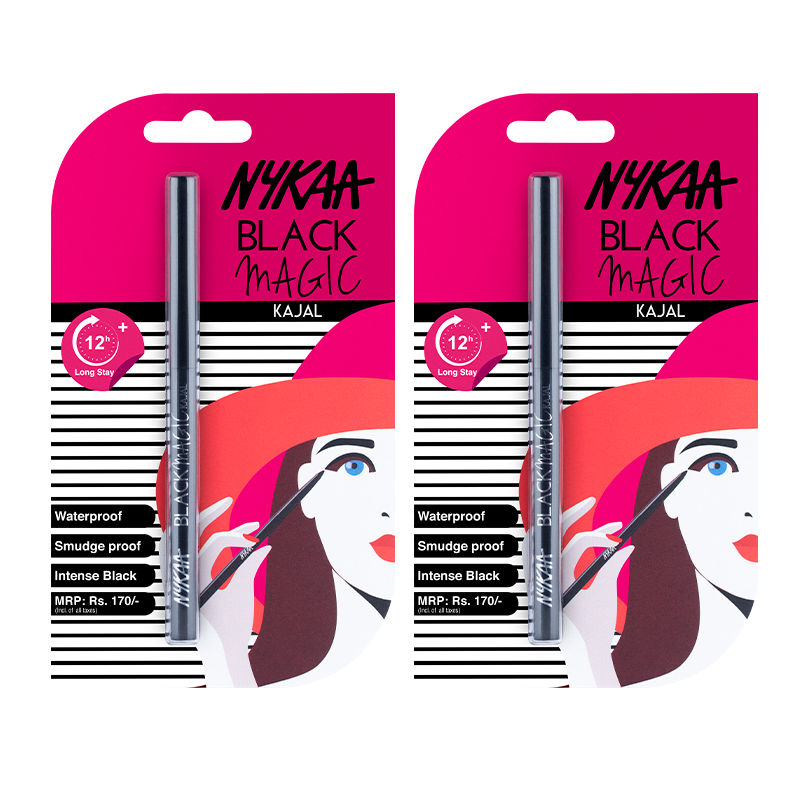 Buy Nykaa Cosmetics Black Magic Kajal Set Of 2 Online