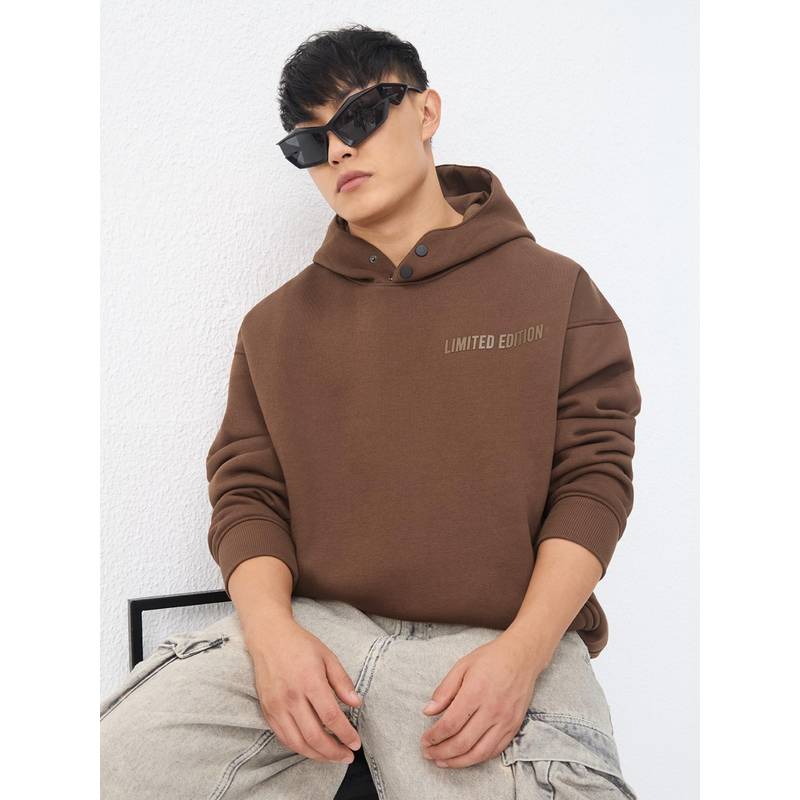 The Souled Store Oversized Brunette Men Oversized Hoodies (M)