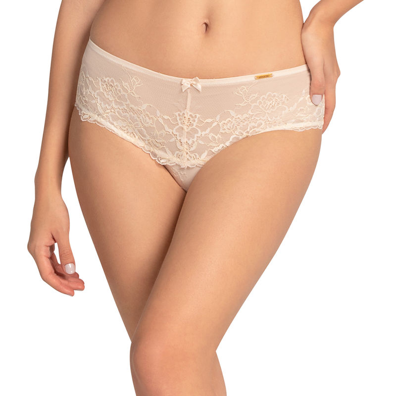Amante Eternal Bliss Low Rise Lace Hipster Panty - Angel Wing - Ivory (M)