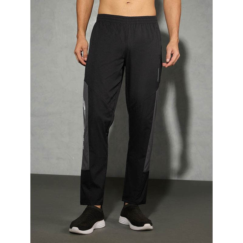 Technosport Men Colorblock Slim Fit Sports Trackpants with TS FLEXI - Light Grey (M)